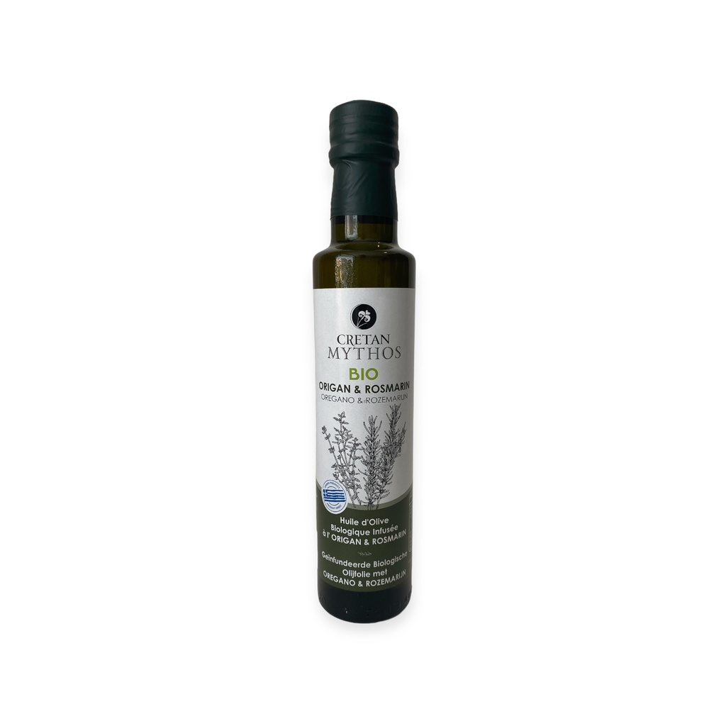 Cretan Mythos - Olijfolie Oregano Rozemarijn Dorica 250 ml BIO 