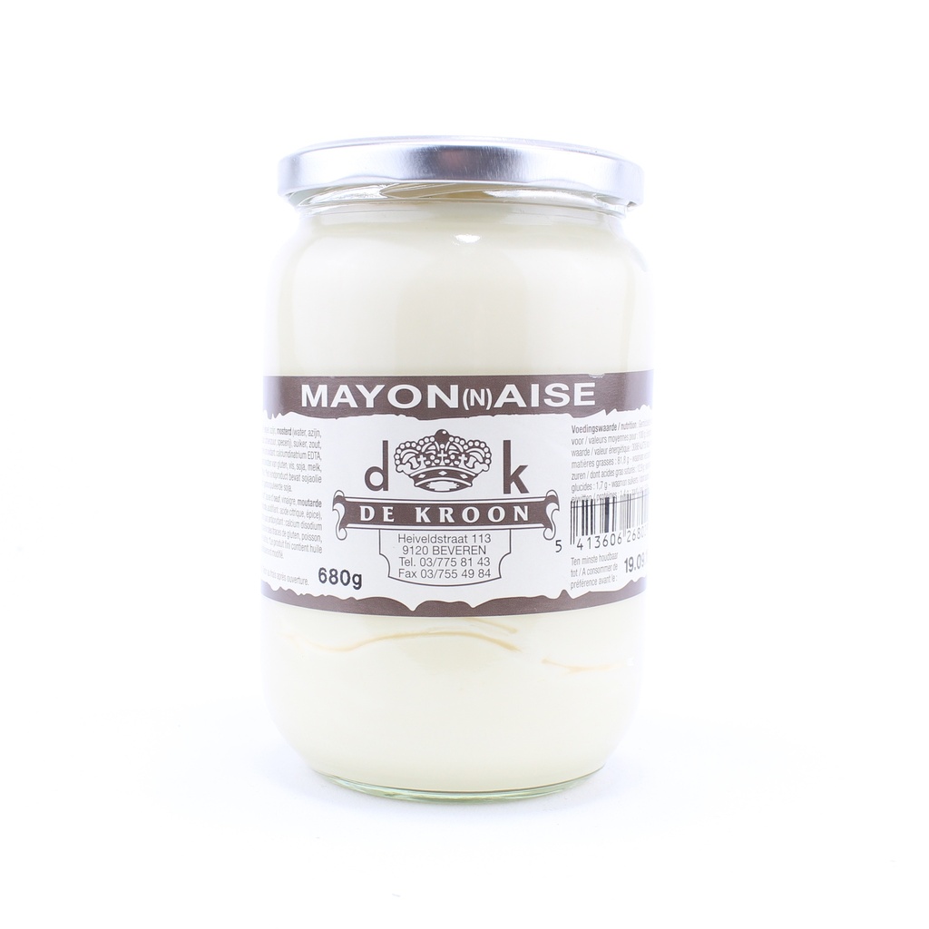 De Kroon - mayonaise groot 680 ml     