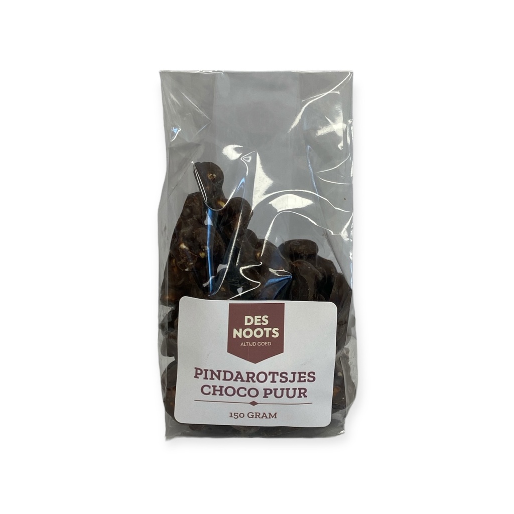 Des Noots - choco pindarotsjes puur 150 gr   