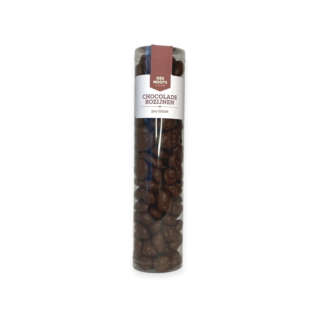 Des Noots - Chocolade rozijnen koker 300 g   