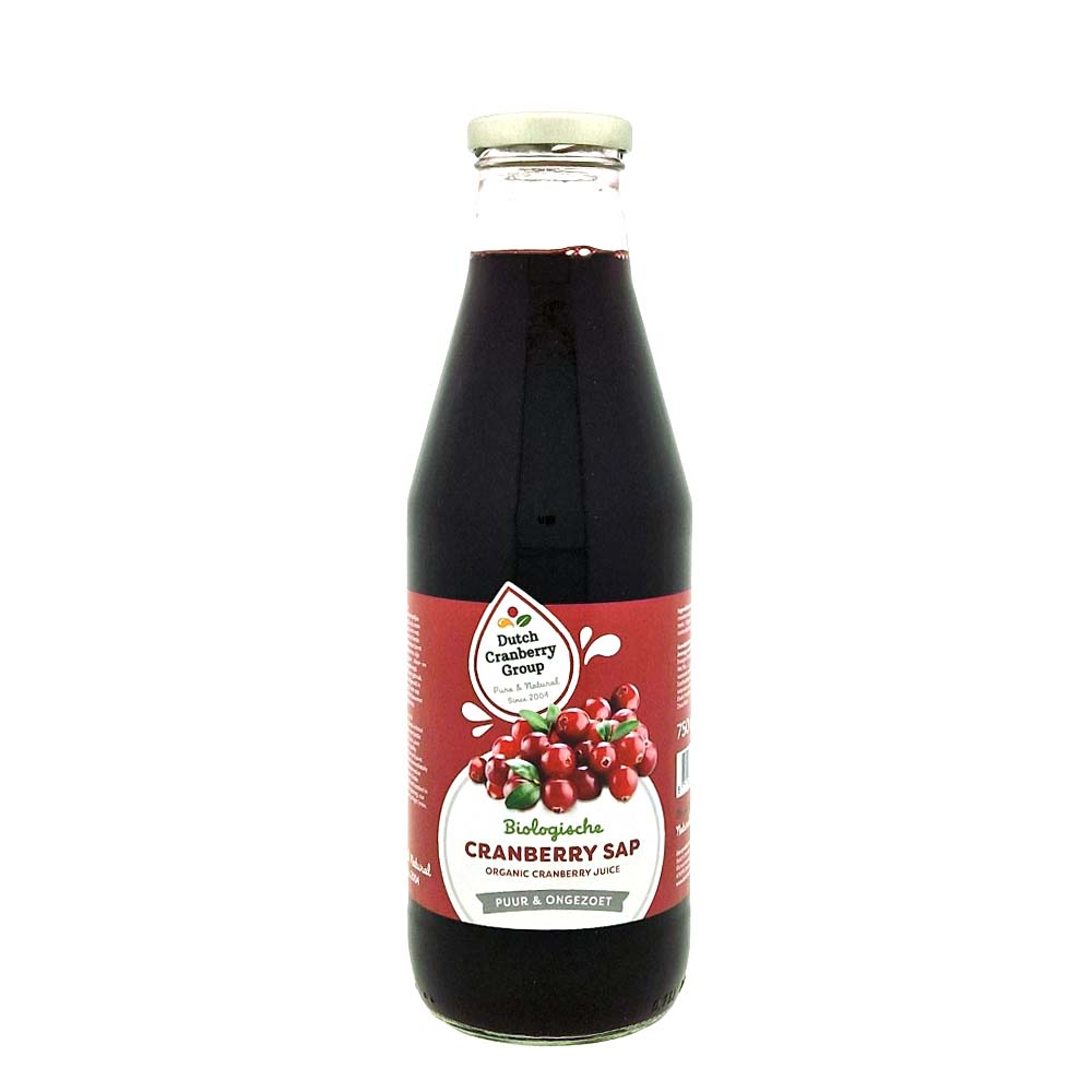 Dutch Cranberry Group - Cranberrysap ongezoet 750 ml BIO    
