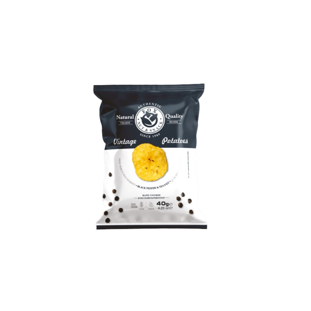Fox Italia - Potatoes Chips Black Pepper 40gr   