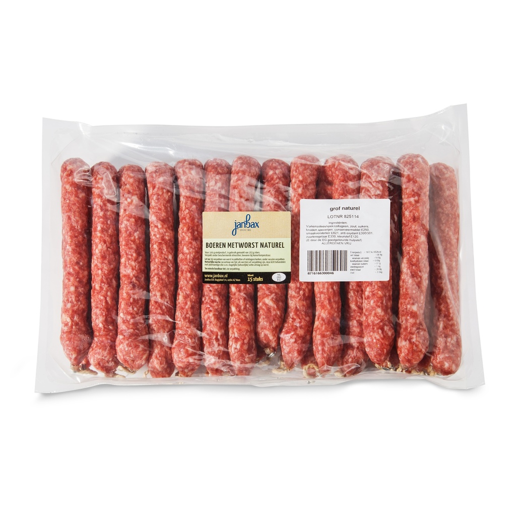 JanBax - boerenmetworst naturel 150 g     