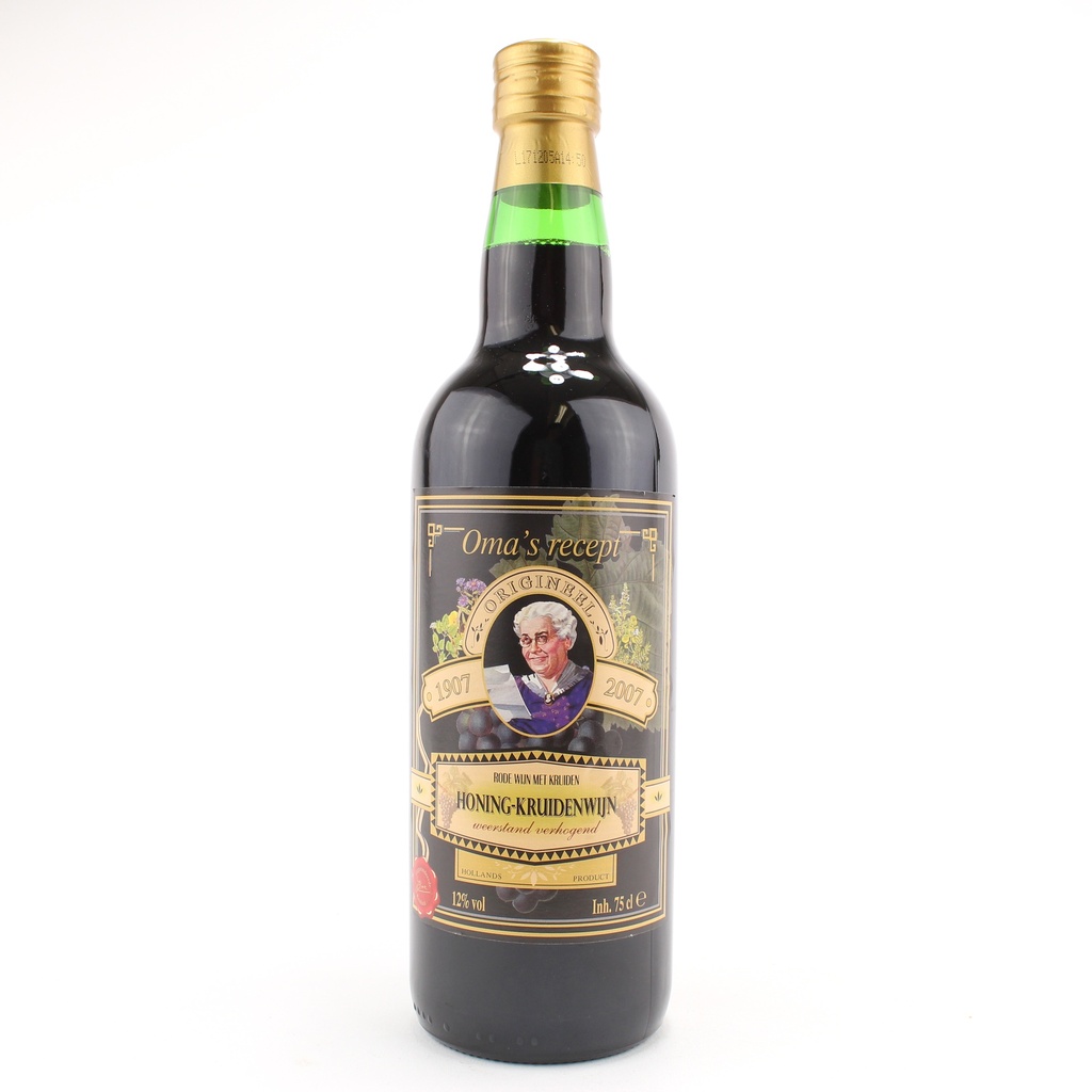 JanBax - oma`s honing kruidenwijn rood 750 ml   