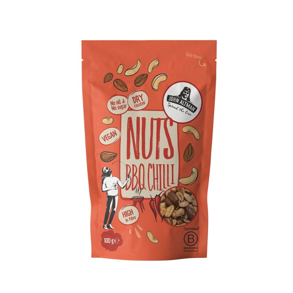 John Altman - Dry roasted nuts BBQ chilli 100g   