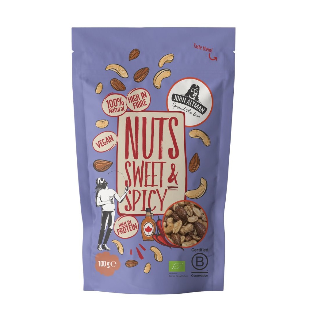 John Altman - Mixed nuts maple & chilli 100g BIO  