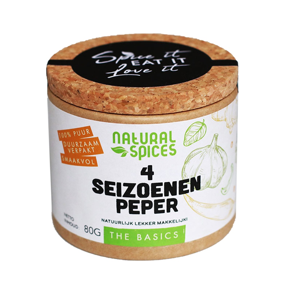 Natural Spices - 4 Seizoenen Peper 50g     
