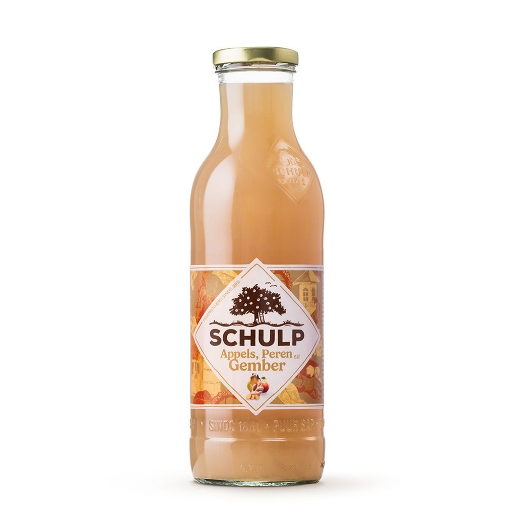 Schulp - groot appel, peer & gembersap 750ml    