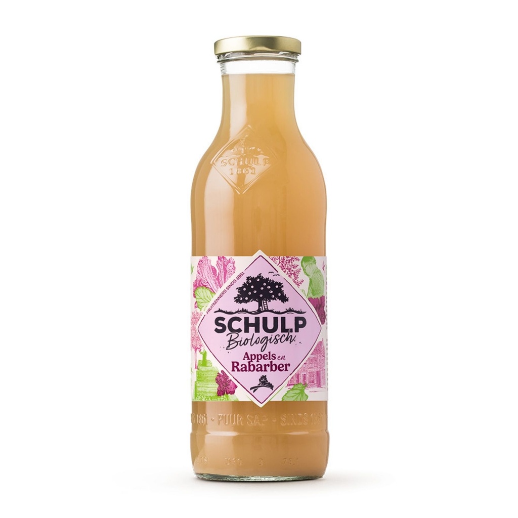 Schulp - groot appel & Rabarber BIO 750 ml   
