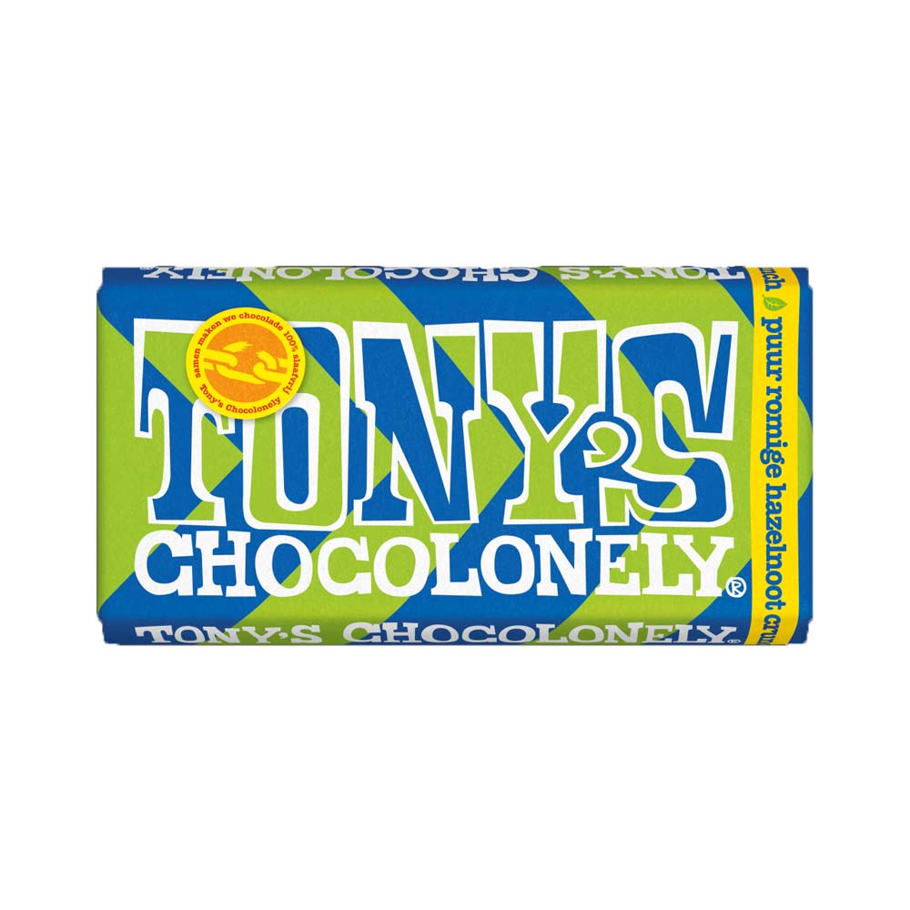 Tony's Chocolonely - Puur Romige Hazelnoot Crunch 180 g    