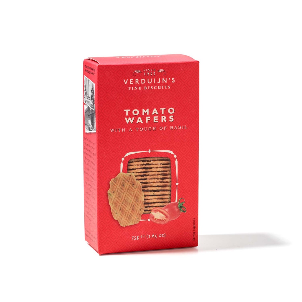 Verduijn's Fine Biscuits - Tomaatwafels met Basilicum 75 g     