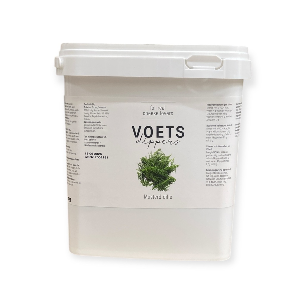 Voets Cheese Dippers - Mosterd Dillesaus 5 kg