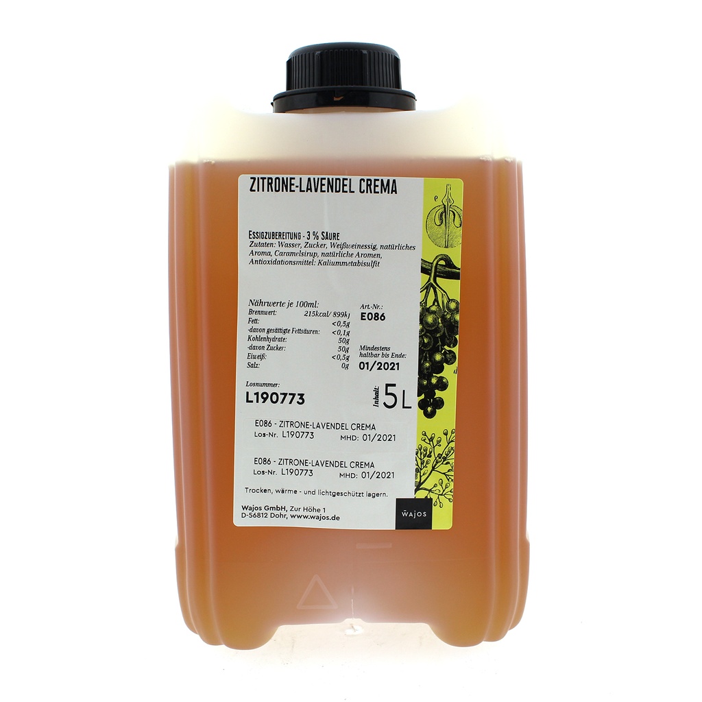 Wajos - Crema lavendel citroen 5 ltr    