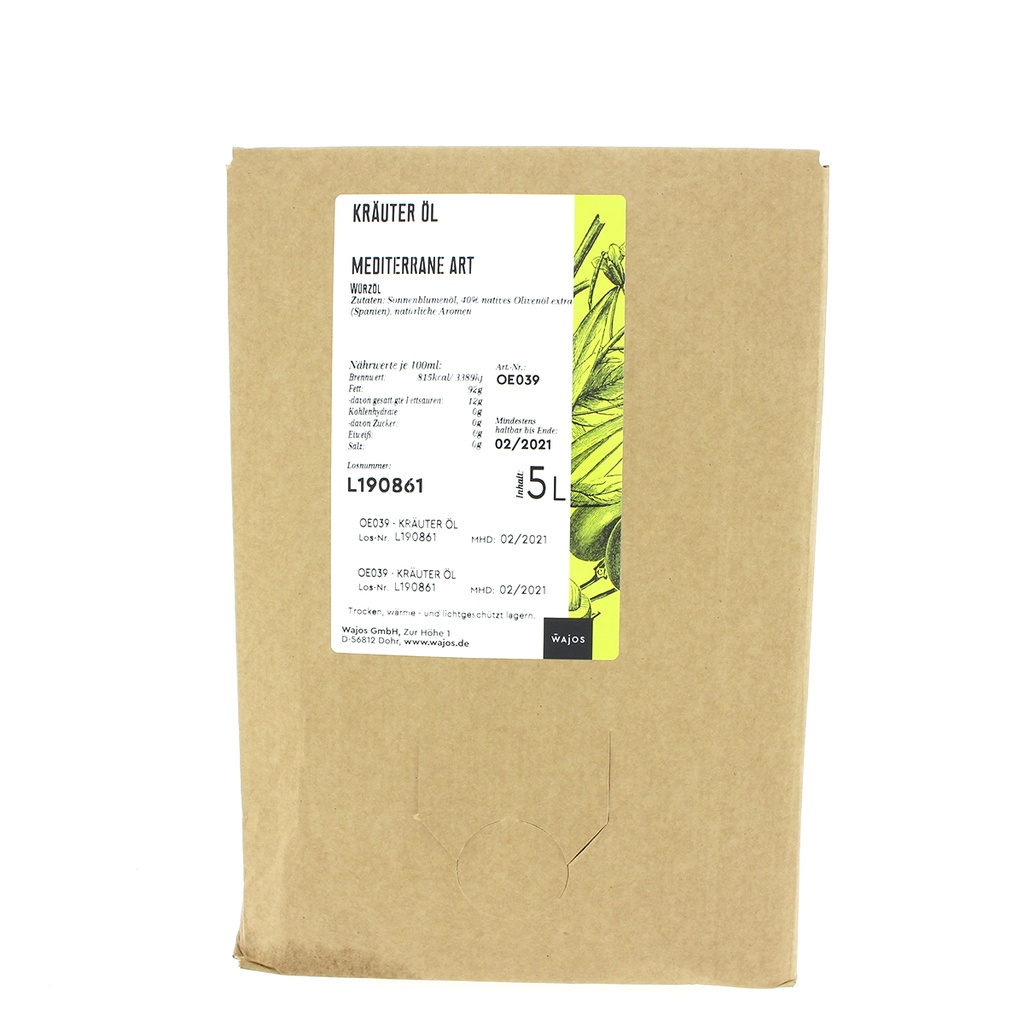 Wajos - Kruidenolie mediterraneo 5 L