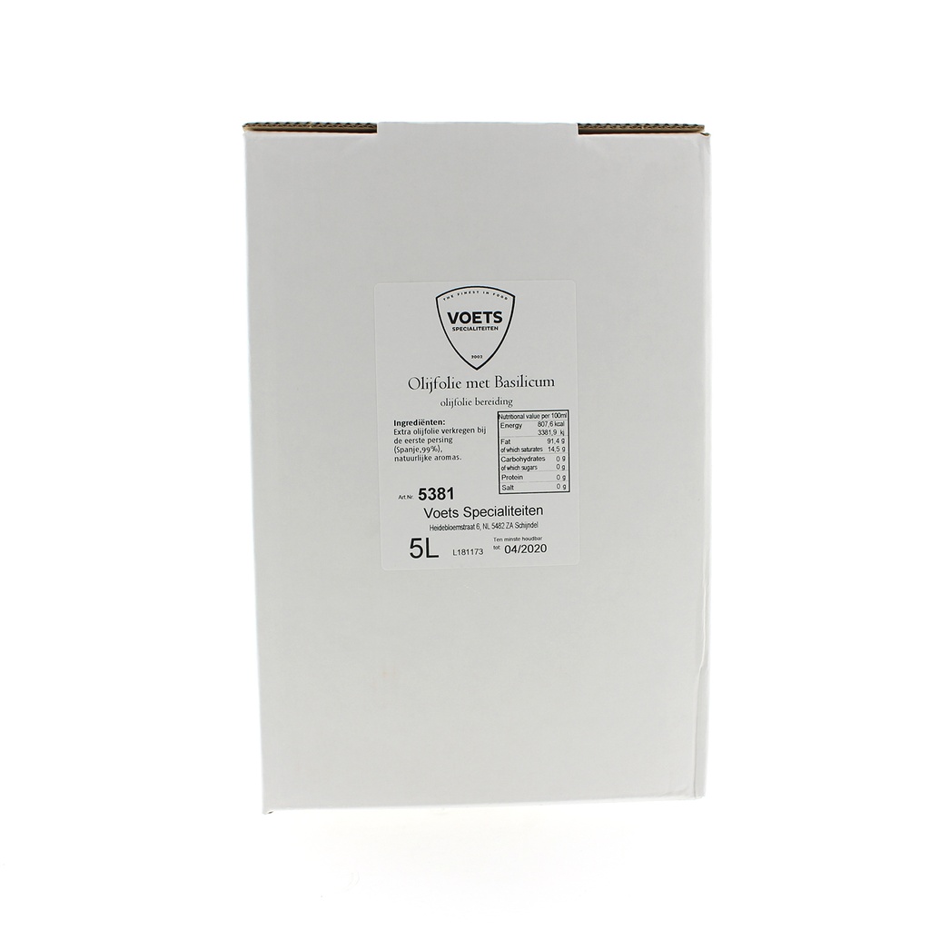 Wajos - Olijfolie met basilicum 5 L    