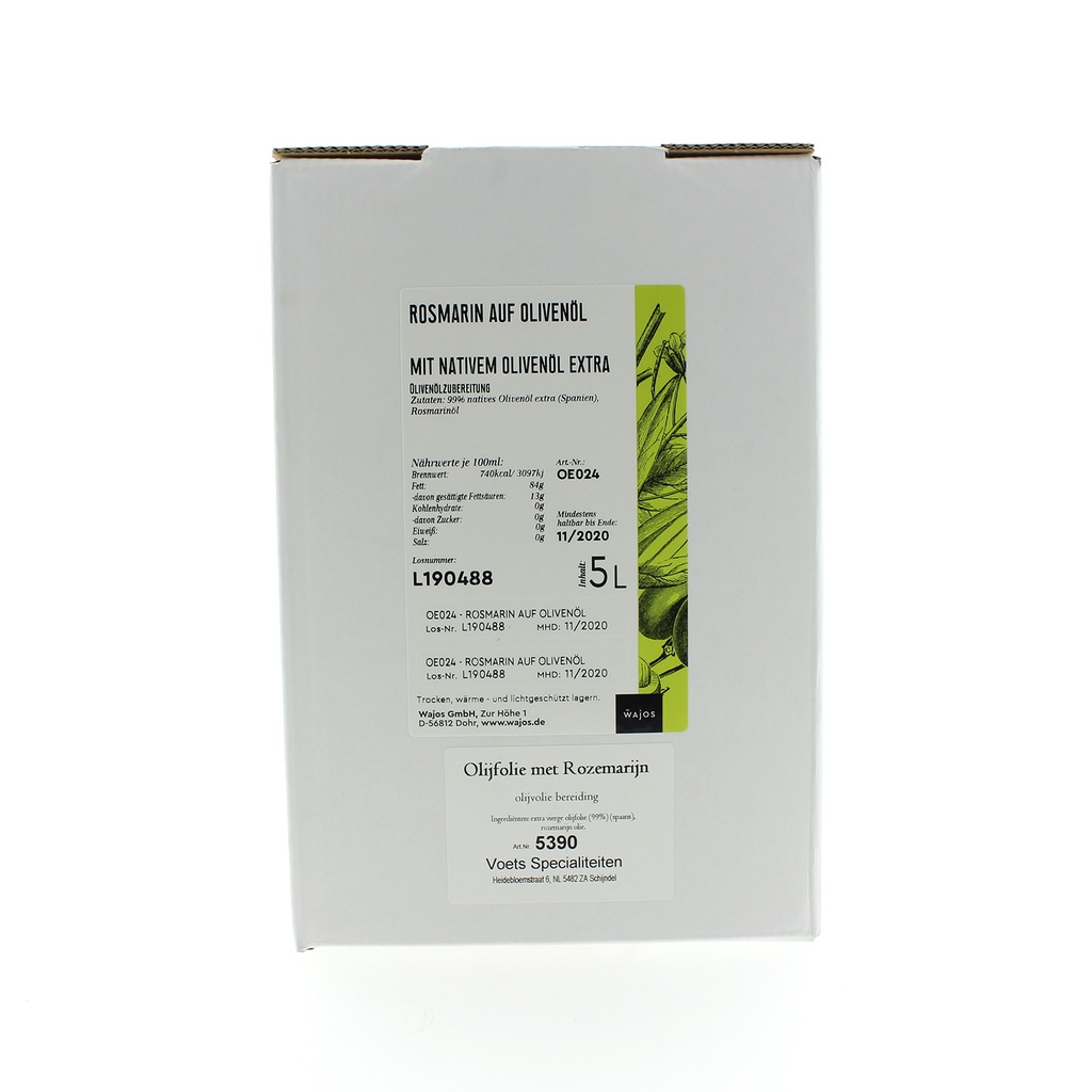 Wajos - Olijfolie met rozemarijn 5 ltr    