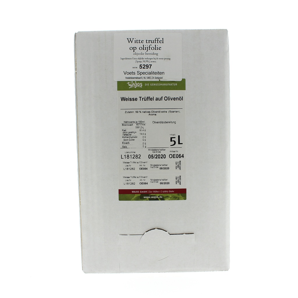 Wajos - Olijfolie witte truffel Bag in Box 5 L  
