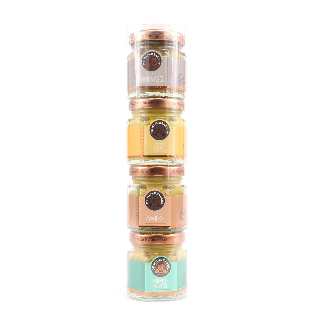 Wijndragers - Kadoverpakking div mosterd 4x45 ml     