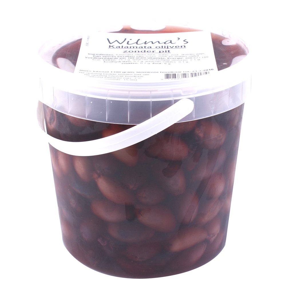 Wilma's - Kalamata Olijven zonder pit 1100 gr   