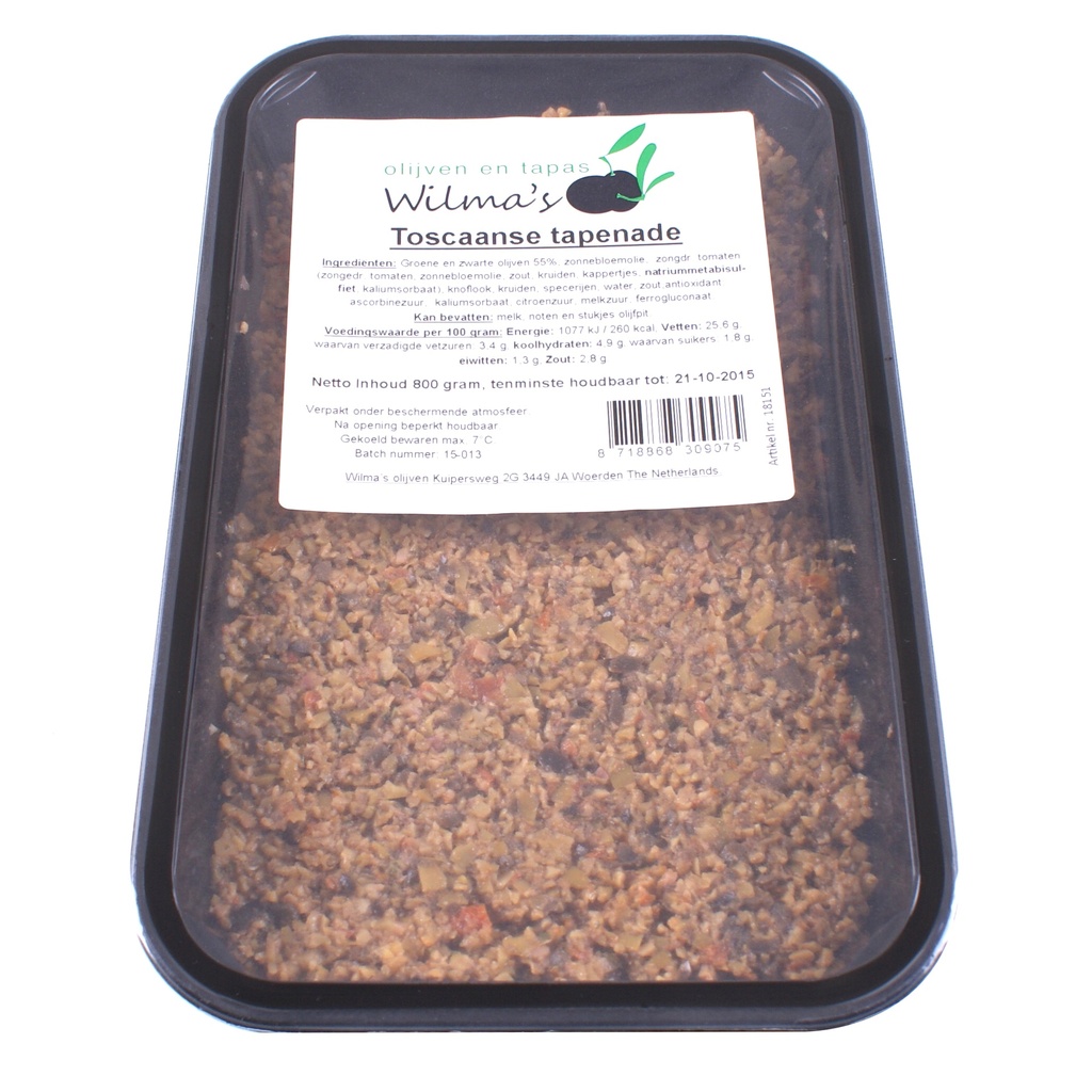 Wilma's - Toscaanse Tapenade 800 gr     
