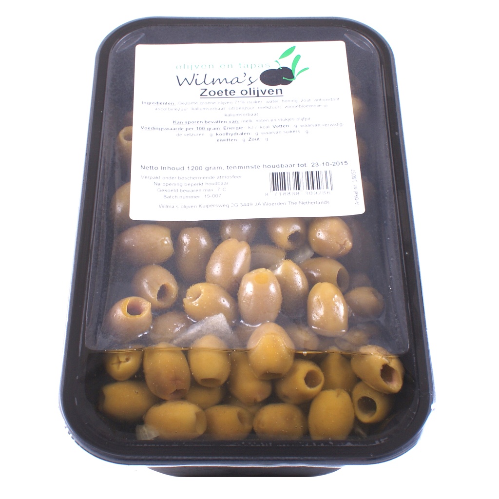 Wilma's - Zoete Olijven 1200 gr     