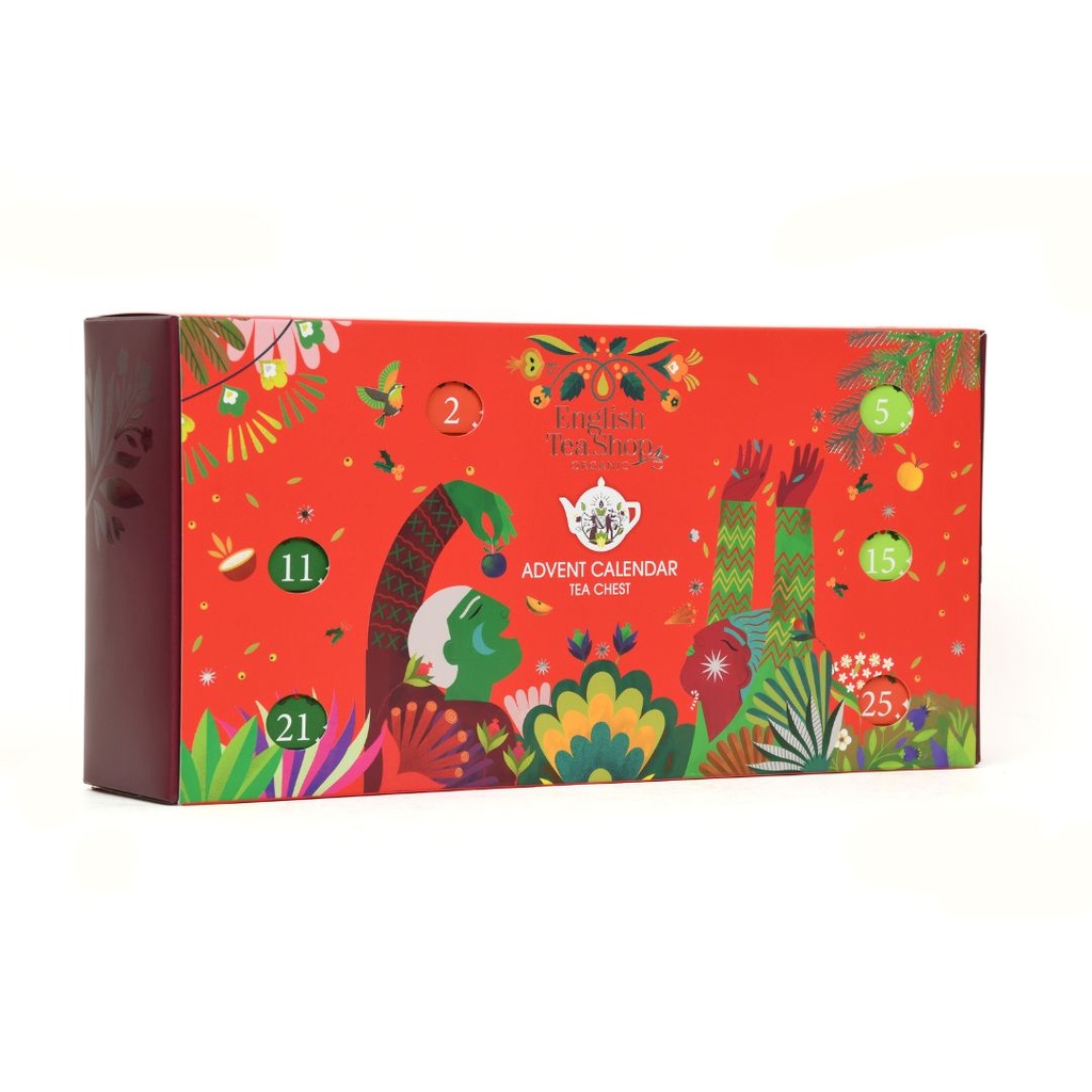 English Tea Shop - Chest Red Advent Calend.25tb BIO