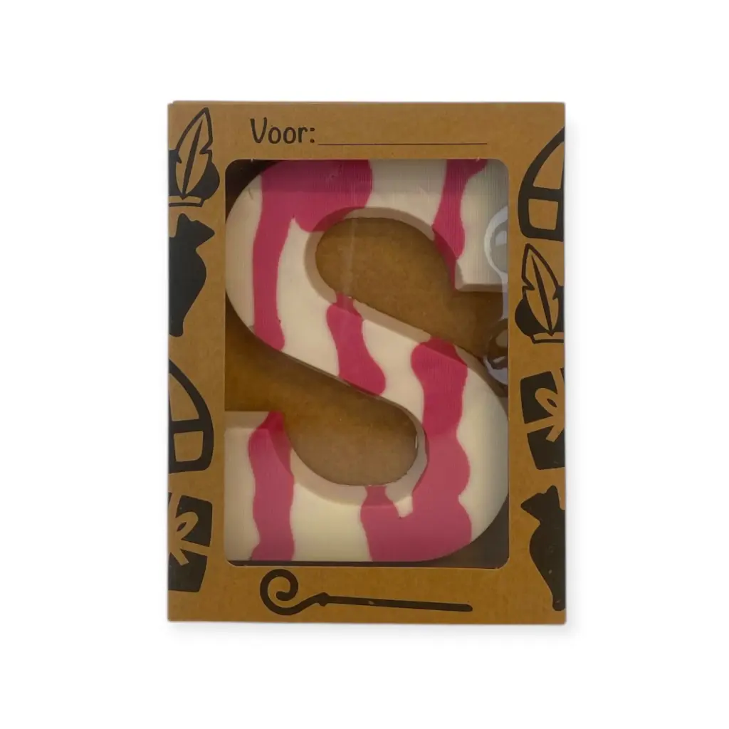 The Finest in Chocolate - Letter S Aardbei Wit 150 g