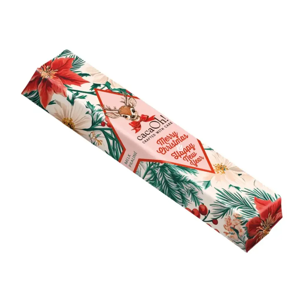 CacaOh! - Reep Kerst Melk Praliné 45g