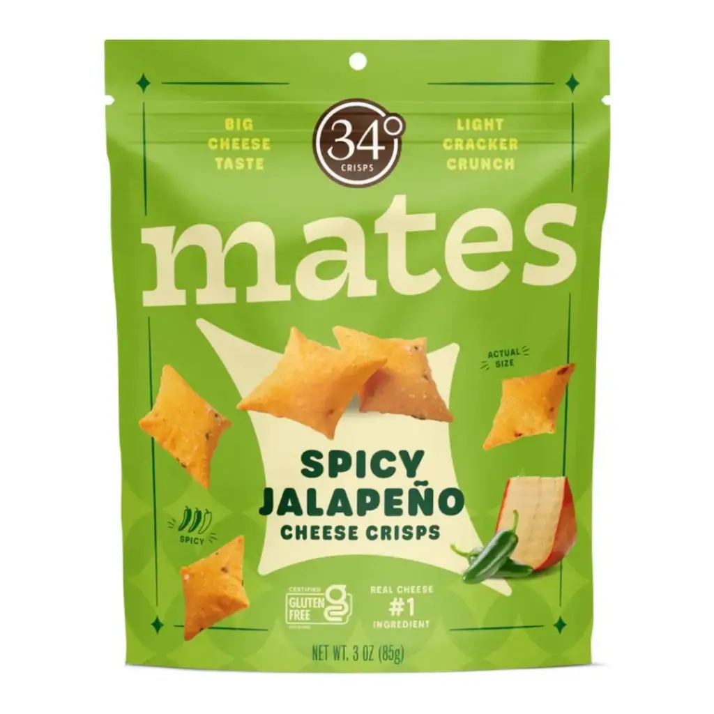 MATES Spicy Jalapeno Cheese Crisps 85g    