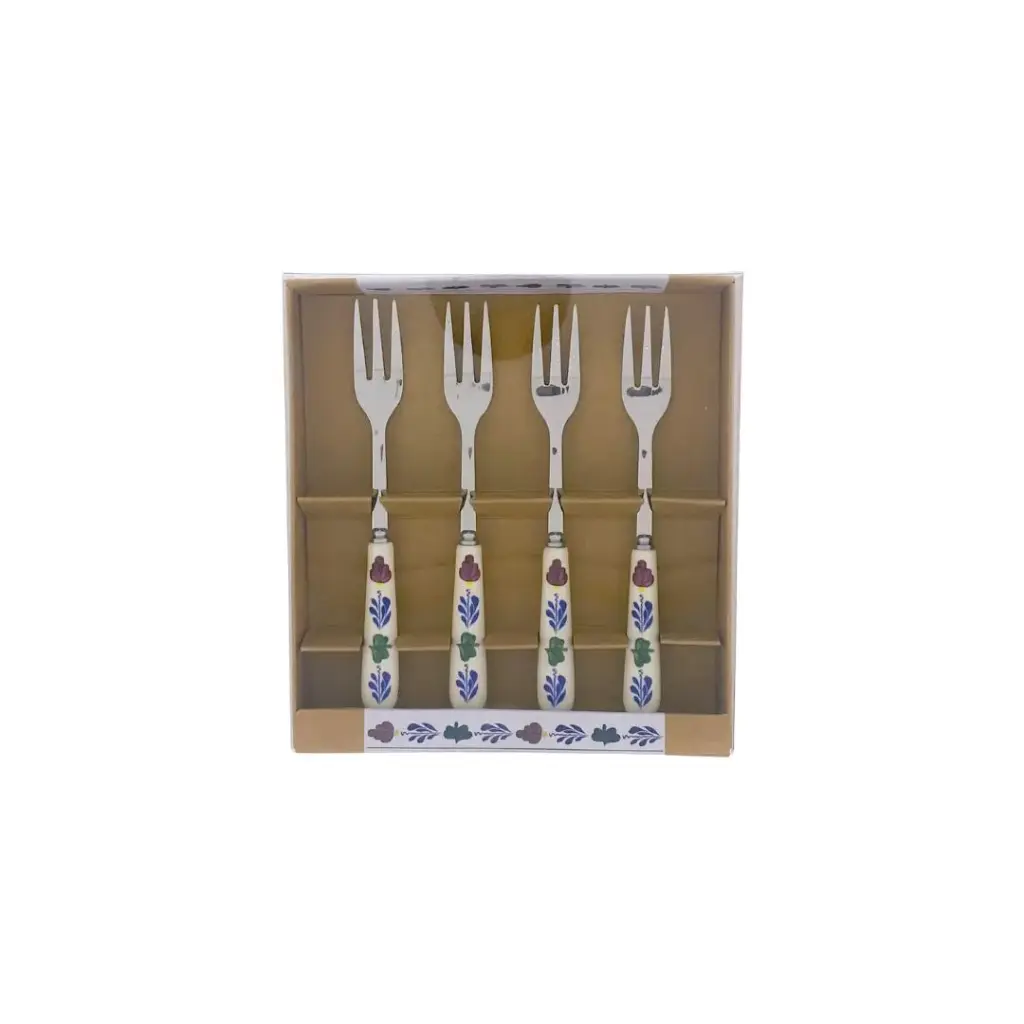 Boerenbont - Set van 4 Gebaksvorkjes in Giftbox