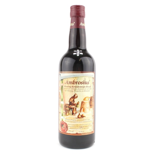 [8685] Ambrosius - honing-kruidenwijn ROOD 750 ml     