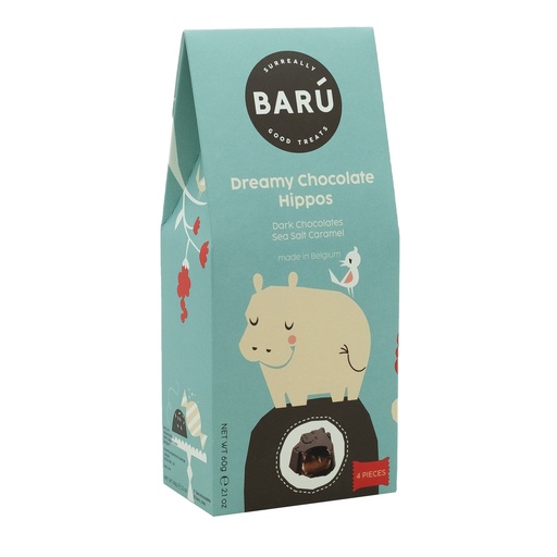 [9220] Barú - Hippo Dark Chocolate Sea salt & Caramel 60 g 