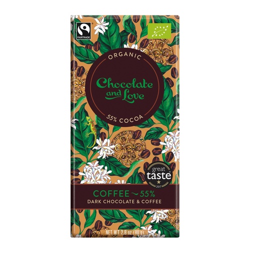 [17001] Chocolate and Love - Coffee 55% BIO 80 g   