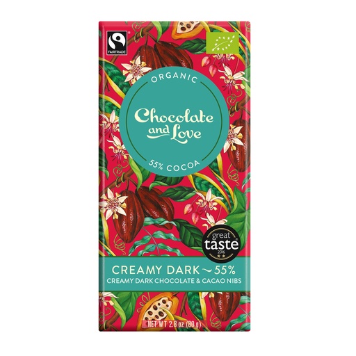 [17000] Chocolate and Love - Creamy Dark 55% BIO 80 g