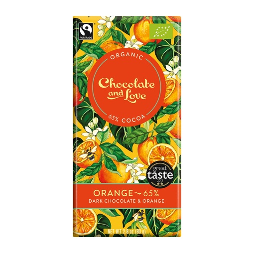 [17002] Chocolate and Love - Orange 65% BIO 80 g   