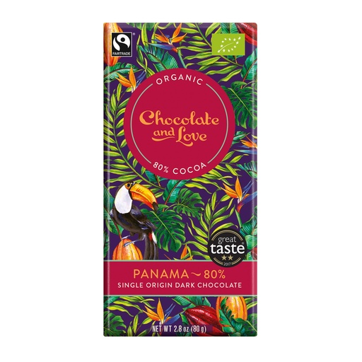 [17006] Chocolate and Love - Panama 80% BIO 80 g   