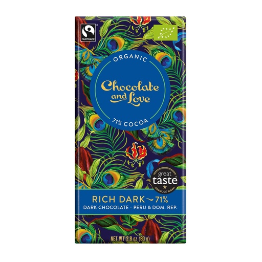 [17004] Chocolate and Love - Rich Dark 71% BIO 80 g  