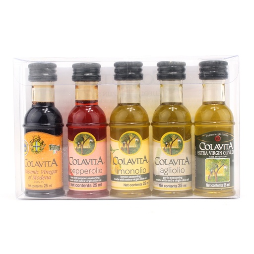 [8235] Colavita - cadeausetje olie&azijn 5x25 ml     