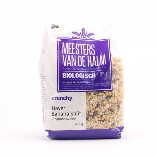 [6635] De Halm - Havercrunchy Bananasplit BIO 450 g 