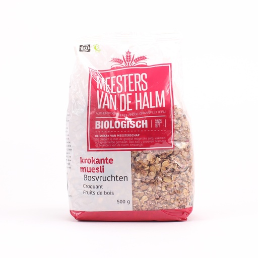 [6622] De Halm - Krokante muesli Bosvruchten BIO 500 g   
