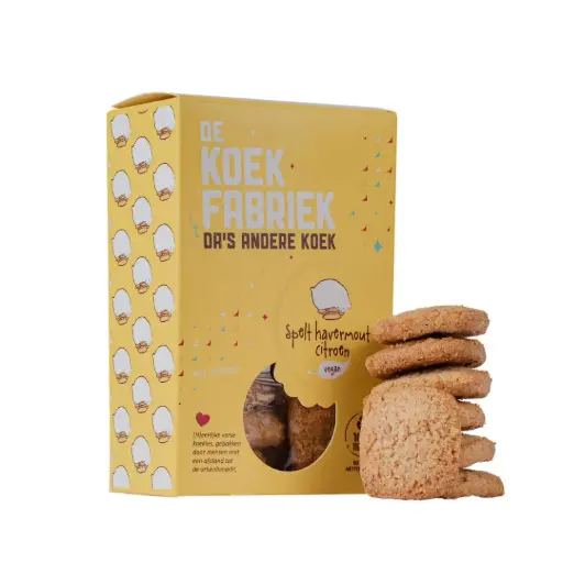 [99816] De Koekfabriek - Havermout-Citroen Vegan 80 g      