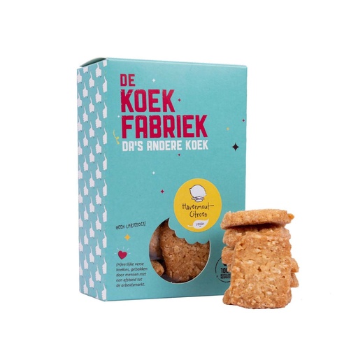 [99816] De Koekfabriek - Havermout-Citroen Vegan 80 g      