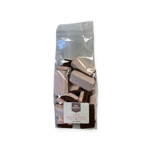 [11745] Des Noots - Spek aardbei choco 220gram    