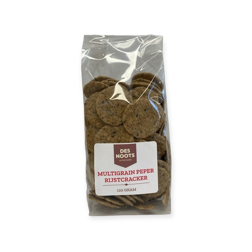 [3101] Des Noots - Rijstcracker multigrain peper 120 g     