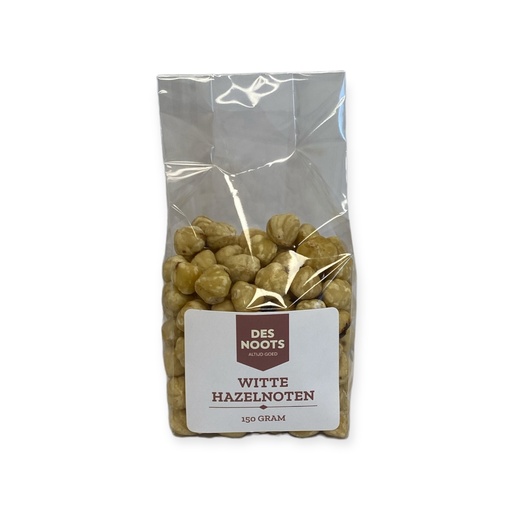 [3030] Des Noots - witte hazelnoten 150 gr    