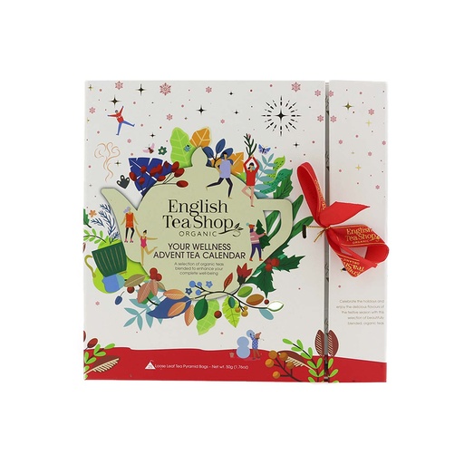 [2094] English Tea Shop - Book White Advent Calendar 25tb BIO   