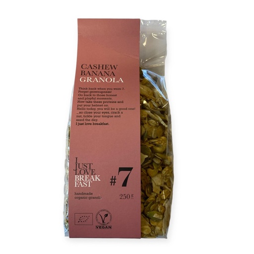 [6967] I Just Love Breakfast - Granola #7 Cashew - Banaan 250g BIO  