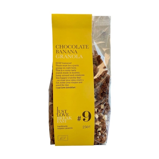 [6971] I Just Love Breakfast - Granola #9 Chocolade-Banaan 250gBIO     
