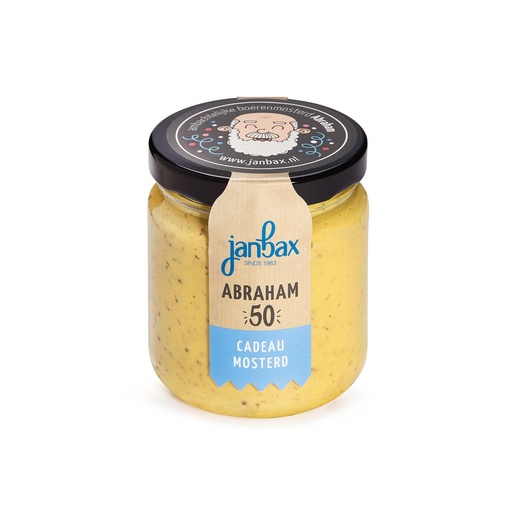 [4051] JanBax - abraham mosterd in glazen potje 180g   