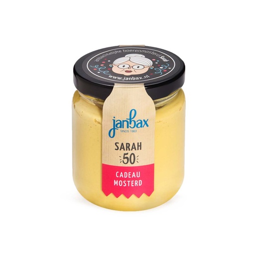 [4050] JanBax - sarah mosterd in glazen potje 180 gr  